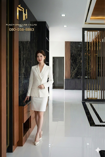 งานออกแบบภายในและบิวท์อิน Functionhouse: ตกแต่งภายในบ้านหน้าแคบสไตล์โมเดิร์นลักชูรี เน้นการใช้พื้นที่จำกัดให้คุ้มค่า สวยหรูตรงป