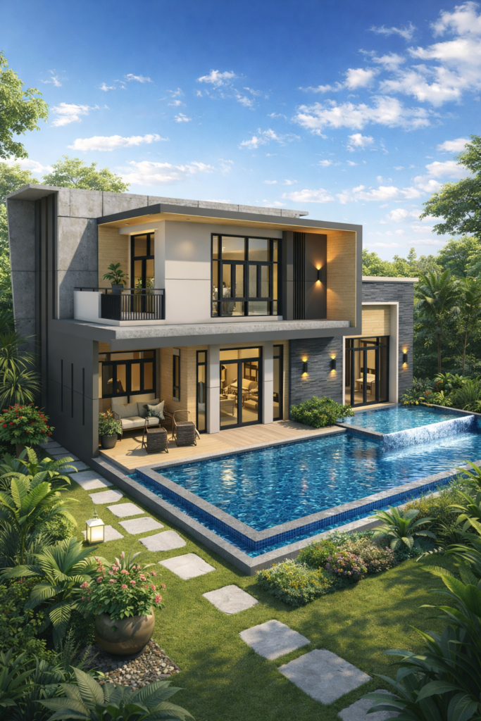 ออกแบบบ้านสไตล์โมเดิร์น-ลักชูรี่-โดย-Functionhouse หรือ ผลงานรีโนเวทบ้านเก่า-30ปี-ประสบการณ์สถาปนิก