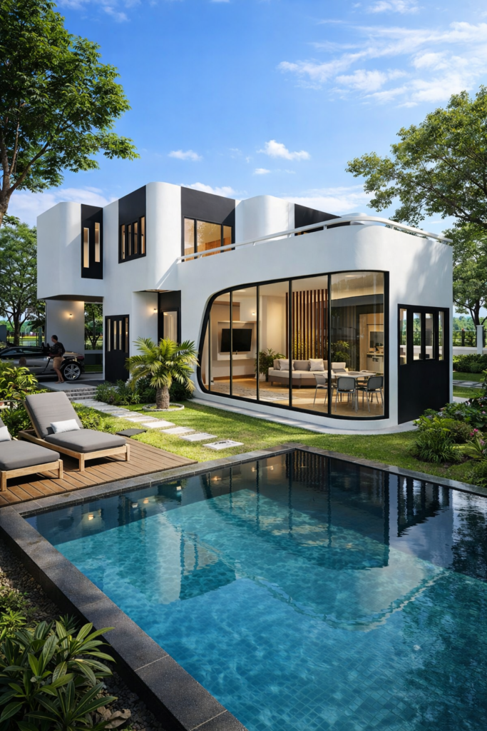 ออกแบบบ้านสไตล์โมเดิร์น-ลักชูรี่-โดย-Functionhouse หรือ ผลงานรีโนเวทบ้านเก่า-30ปี-ประสบการณ์สถาปนิก